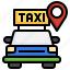 taxi, map, location, store, pin, car 
