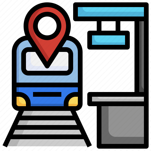 Train, station, map, location, store, pin icon - Download on Iconfinder