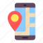 map, flat, pointer, direction, location, navigation, pin, marker, gps, app, smartphone, phone 
