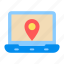 map, flat, pointer, direction, location, navigation, pin, marker, device, laptop 