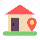 map, flat, pointer, location, navigation, pin, marker, home, house