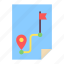 map, flat, pointer, location, navigation, pin, marker, flag, document, way 