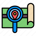 map, flat, line, direction, location, search, zoom