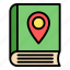 map, flat, line, location, navigation, pin, guidebook 