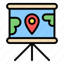 map, flat, line, direction, navigation, location, presentation