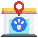 pet, shop, map, location, store, pin