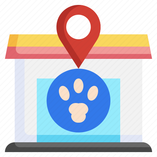 Pet, shop, map, location, store, pin icon - Download on Iconfinder