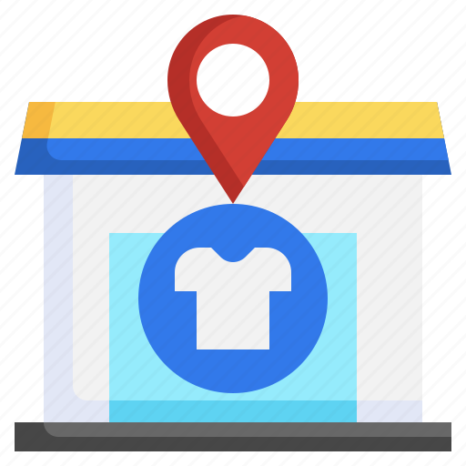 Clothing, store, map, location, pin icon - Download on Iconfinder