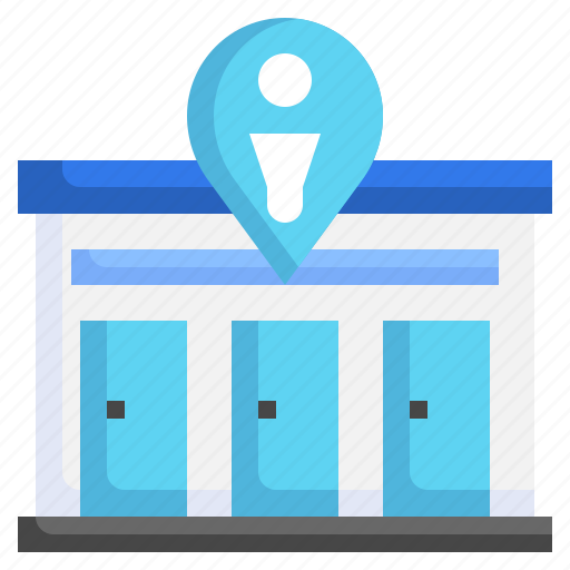 Men, toilet, map, location, store, pin icon - Download on Iconfinder