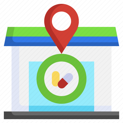 Pharmacy, map, location, store, pin icon - Download on Iconfinder