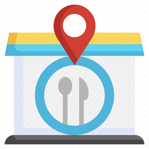 Restaurant, map, location, store, pin icon - Download on Iconfinder