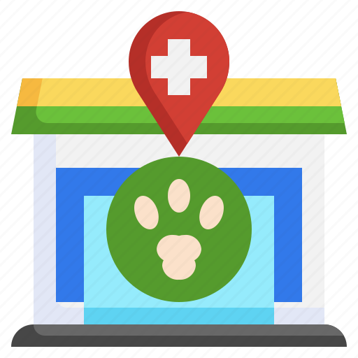 Veterinary, clinic, map, location, store, pin icon - Download on Iconfinder