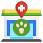 veterinary, clinic, map, location, store, pin 
