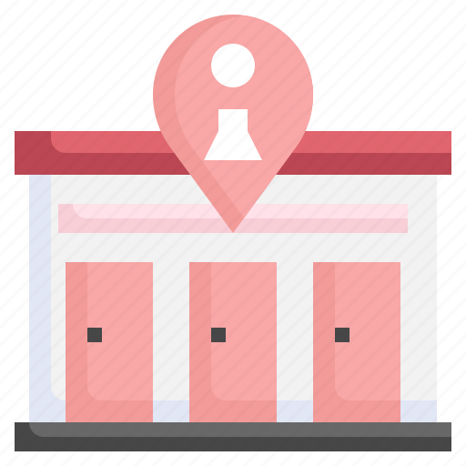 Women, toilet, map, location, store, pin icon - Download on Iconfinder