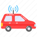 autonomous, car, tracker, roadster, signals, wifi, vehicle