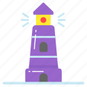 lighthouse, tower, location, guide, ocean, navigation, direction