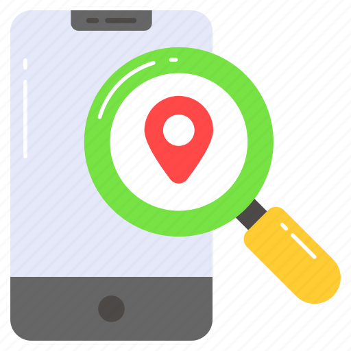 Location, navigation, gps, direction, tracking, search, magnifier icon - Download on Iconfinder