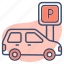car parking, sign, vehicle, directional, fingerpost, auto, location 