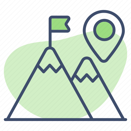 Mountain, location, route, hiking, hills, landscape, mission icon - Download on Iconfinder