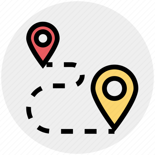 Gps, map, marker, navigation, pin, point, route location icon - Download on Iconfinder