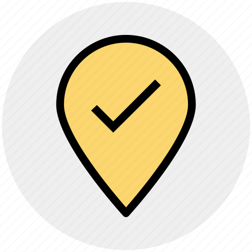 Check, direction, location, map, marker, pin, world location icon - Download on Iconfinder