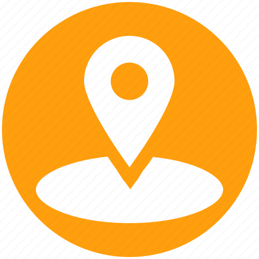 Circle, direction, drop, map, marker, navigation, pin icon - Download on Iconfinder