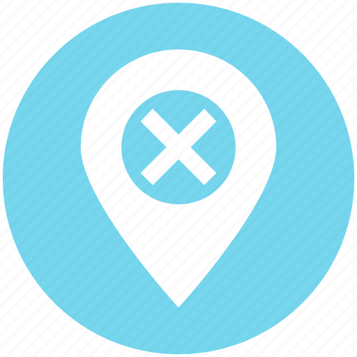 Cross, direction, location, map, pin, world location, wrong icon - Download on Iconfinder
