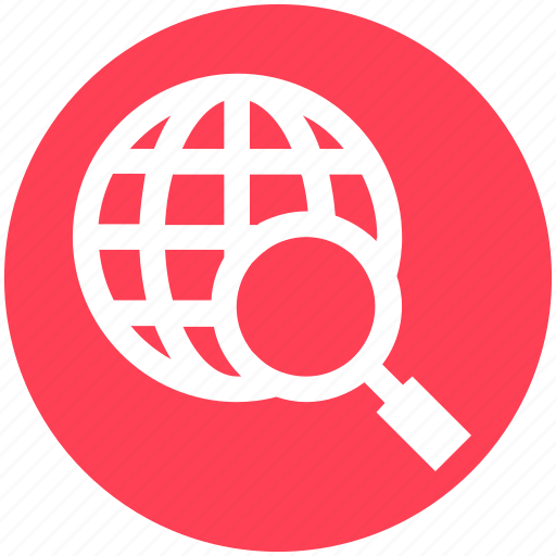 Earth, globe, magnifier, search, search engine, seo, world icon - Download on Iconfinder