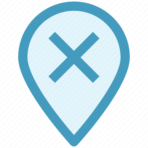 Cross, direction, gps, location, remove, world location, wrong icon - Download on Iconfinder