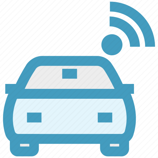 Car, driverless, signal, smart car, transport, vehicle, wifi icon - Download on Iconfinder
