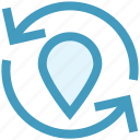 arrows, direction, gps, location, map pin, navigation, pointer