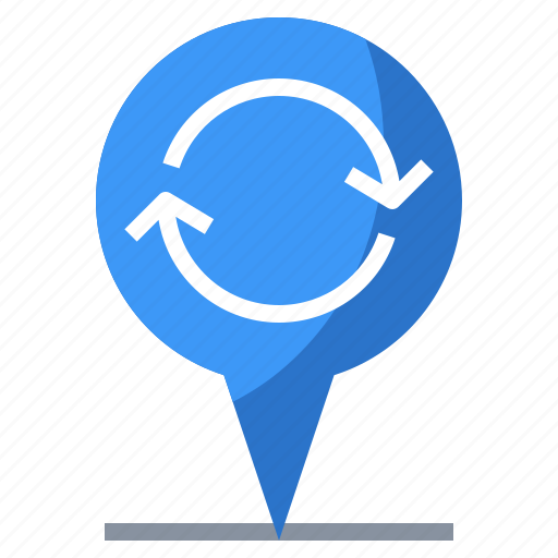 Highway, location, map, path, refresh, road, transport icon - Download on Iconfinder