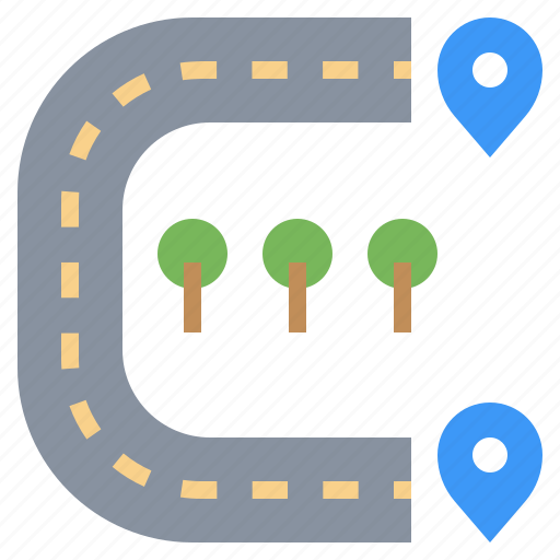 Highway, location, maps, path, road, transport, urban icon - Download on Iconfinder