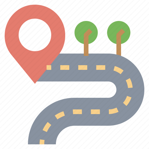 Highway, location, maps, path, road, sealed, transport icon - Download on Iconfinder