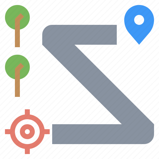 Highway, location, maps, path, road, sharp, urban icon - Download on Iconfinder