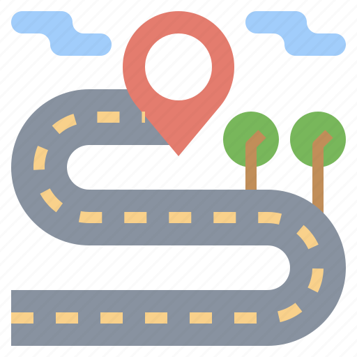 Highway, maps, path, road, tranport, urban, windy icon - Download on Iconfinder