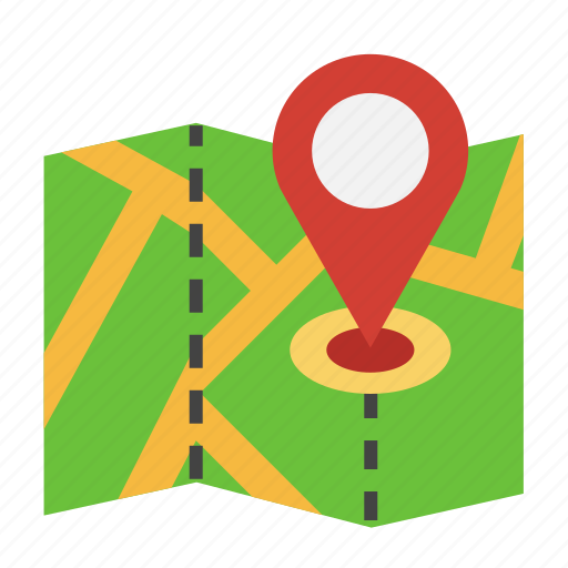 Map, navigation, gps, pin, location, marker, direction icon - Download on Iconfinder