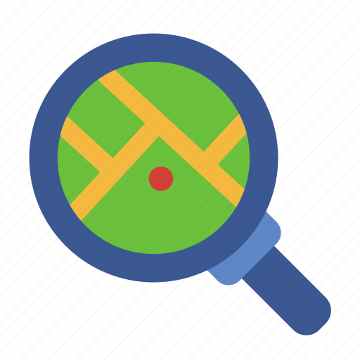 Find, location, search, magnifier, map, exploring, place icon - Download on Iconfinder