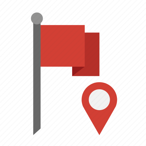 Flag, pin, map, destination, location, navigation, pointer icon - Download on Iconfinder