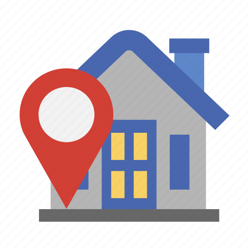Estate, home, house, navigation, pin, location, position icon - Download on Iconfinder