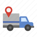 car, delivery, location, pin, shipping, tracking, truck