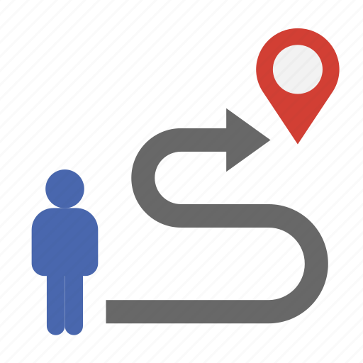 Destination, man, map marker, travel, tourist, walking, marker icon - Download on Iconfinder