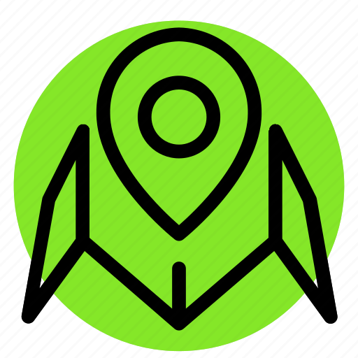Gps, location, map, navigation, pin, postioning, fold map icon - Download on Iconfinder