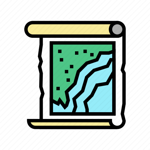 Map, roll, satellite, direction, distance, radar icon - Download on Iconfinder