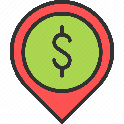 Location, map, money, pin, shop, store icon - Download on Iconfinder