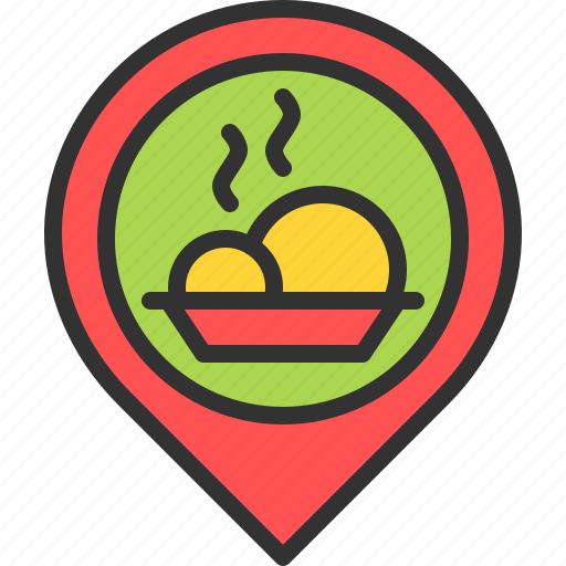 Eat, food, location, map, meal, pin, restaurant icon - Download on Iconfinder