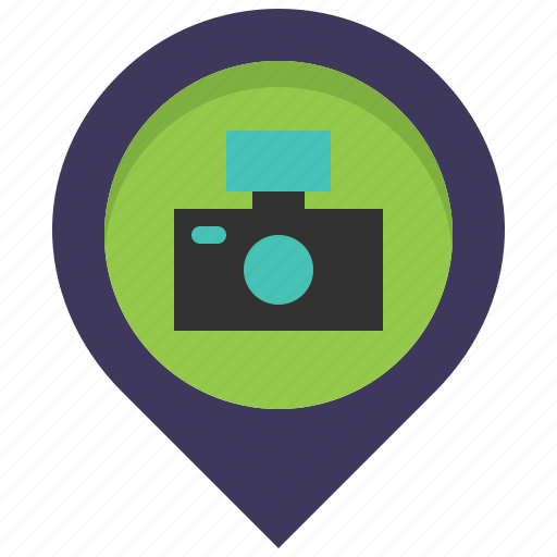 Camera, location, map, photo, photographer, photography, pin icon - Download on Iconfinder