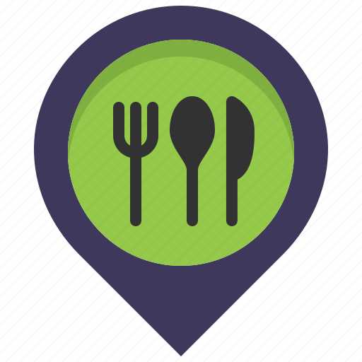 Eat, food, location, map, meal, pin, restaurant icon - Download on Iconfinder