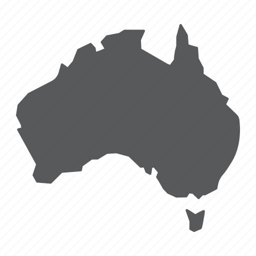 Map, australia, country, geograpgy, travel, contour, silhouette icon - Download on Iconfinder