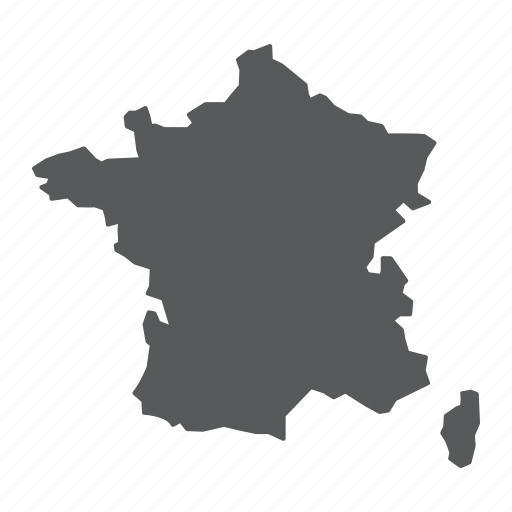 Map, france, country, geograpgy, travel, contour, silhouette icon - Download on Iconfinder